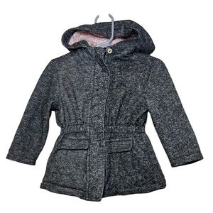 Me Jane Mini Toddler Girls Grey Sherpa Lined Winter Coat Size 12 Months